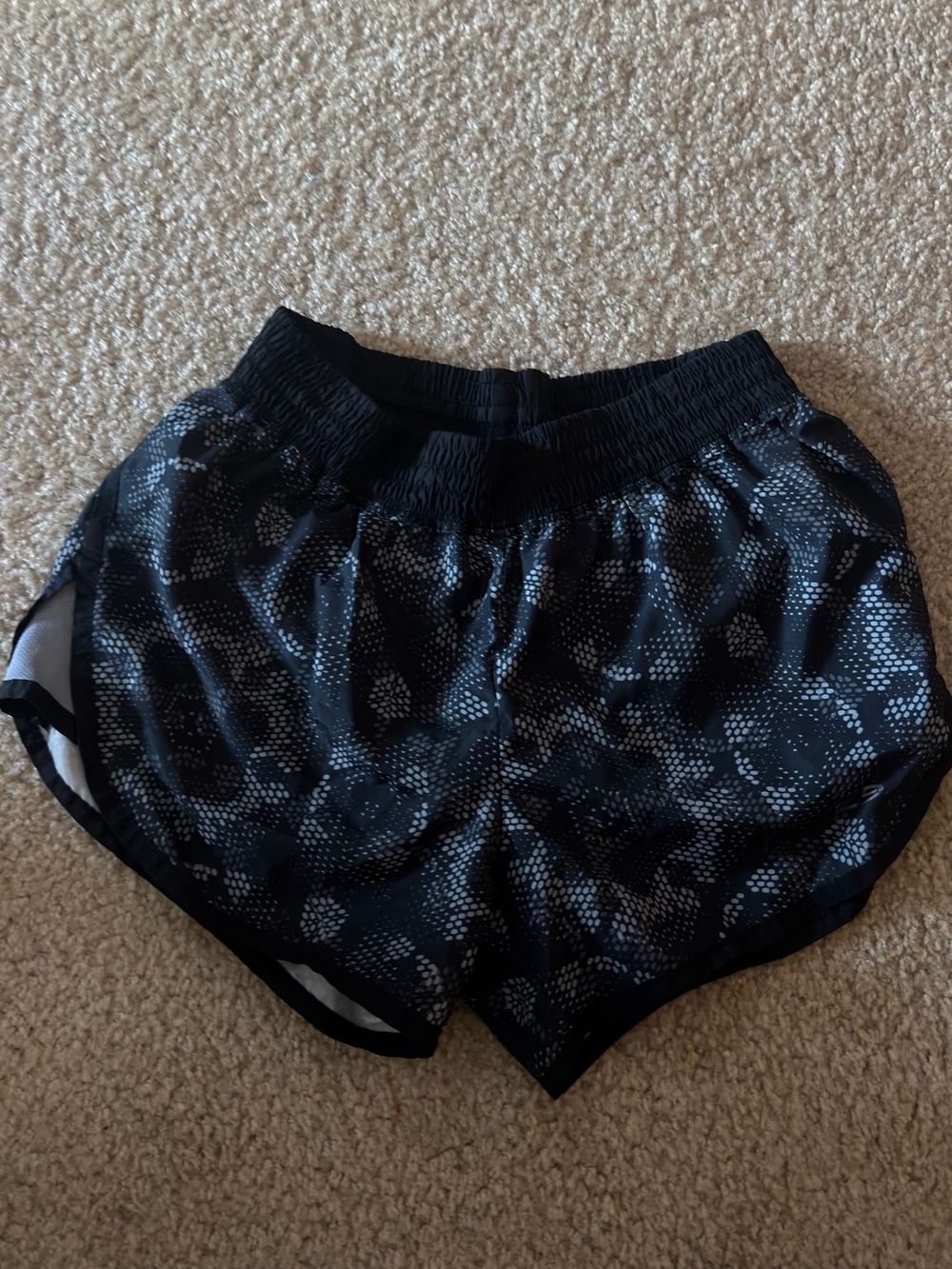 Champion Black & Gray Patterned Women's Athletic Shorts